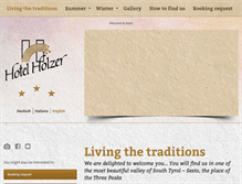 Tablet Screenshot of hotelholzer.it